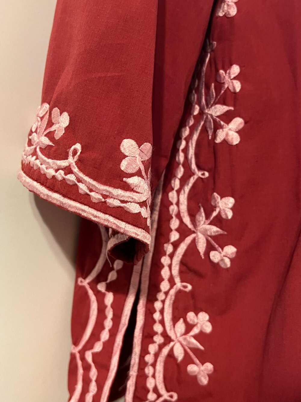 Vintage Coastal Grandmacore 70s Boho Chuchi Embroidered Tunic Top Women's XL - Picture 5 of 7